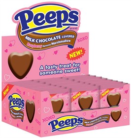 Peeps Milk Chocolate Hearts with Raspberry Marshmallow 24ct