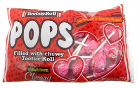 Valentine's Day Cherry Tootsie Pops  16 Count