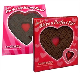 Valentine's Day Chocolate Puzzle -We're a Perfect Fit " "Missing Piece" 4.20oz